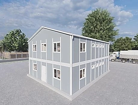 204 m² (102+102) Prefabrik Yatakhane Binası 