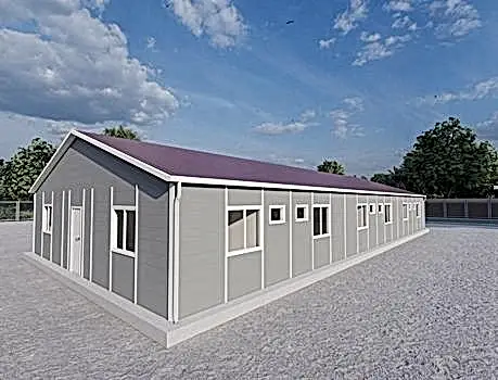 232m² Prefabrik Yatakhane Binası (Wc-Duş Ayrı)