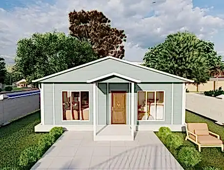 55m² Viranşehir Tek Katlı Prefabrik Ev 