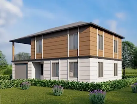 UP209 KÜMBET 205m² Çift Katlı Çelik Ev